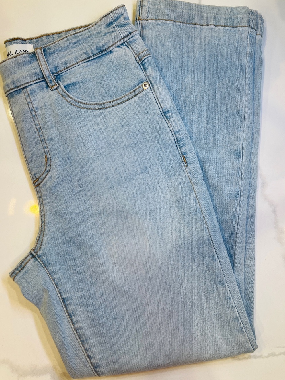 Light Blue Women's High-Rise Straight Jeans